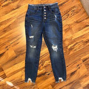 Womens Maurices Super High Rise Button Fly Size S